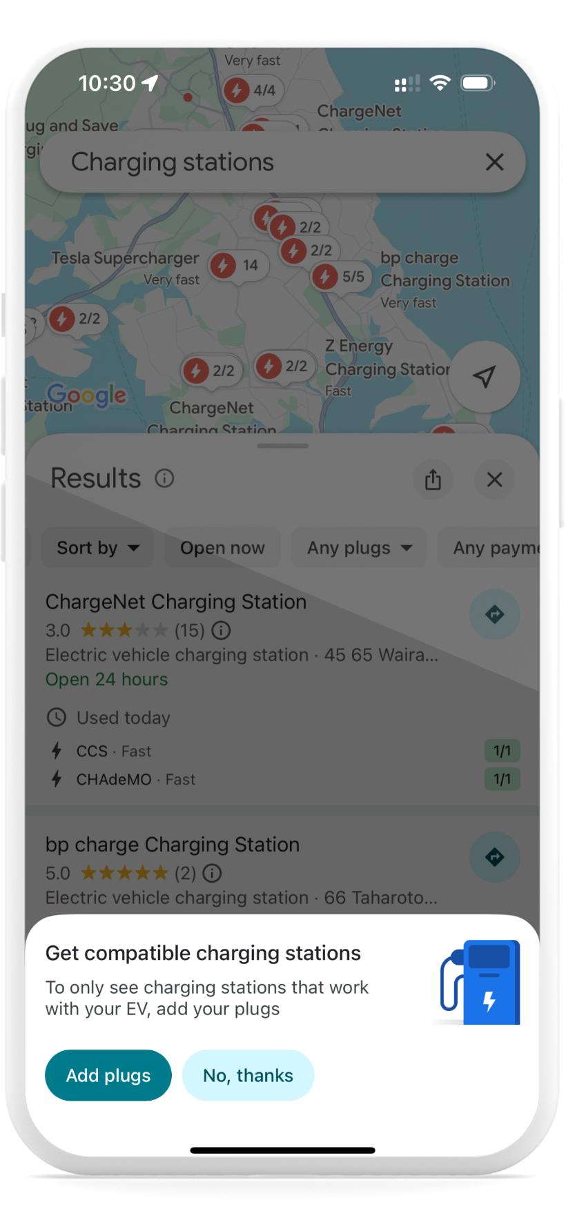 Google Maps EV Charging Stations step 5