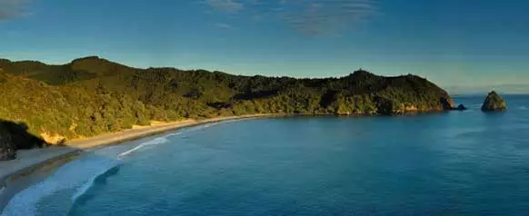 Image of the pristine New CHums Beach on the Coromandel Peninsula